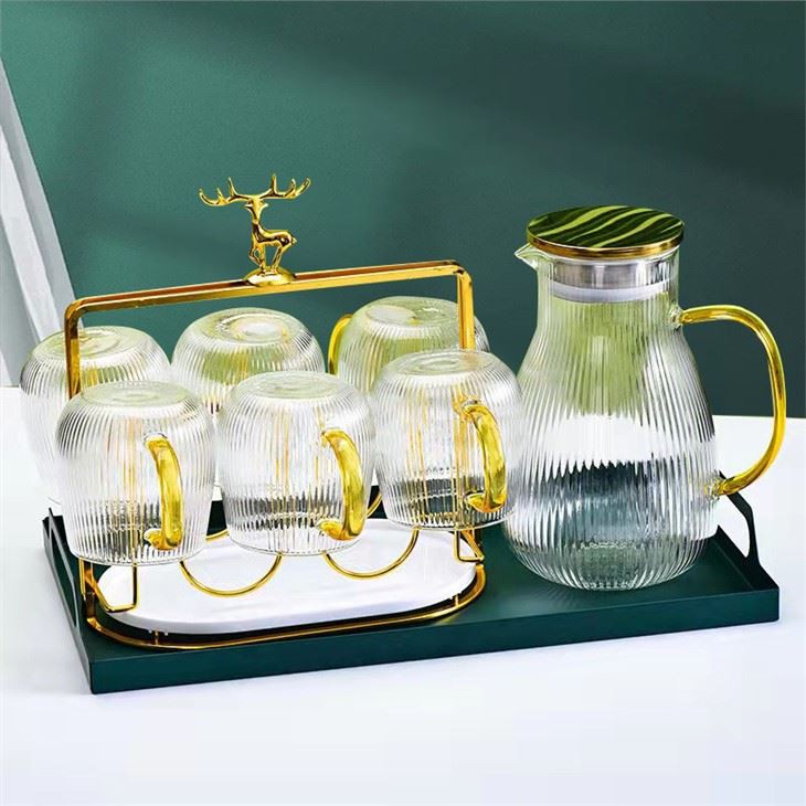 Boro Glass Pitcher Set