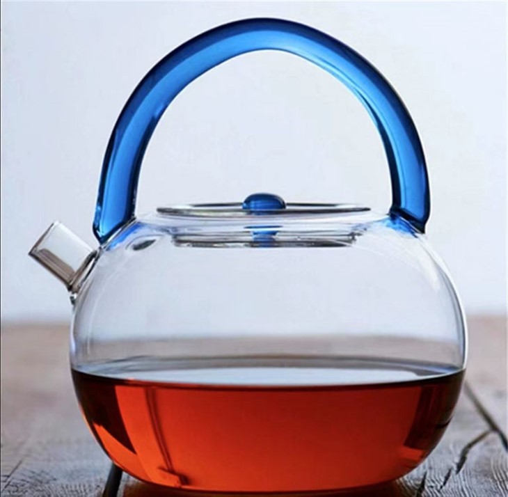 Glass Tea Kettle With Glass Handle, 28OZ Glass Tea Pot For Afternoon Tea